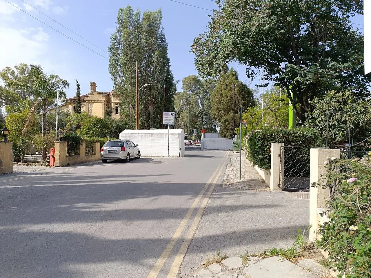 Metehan Crossing (Kermiya / Agios Dometios), North Nicosia — Buffer-zone road to the crossing (before the expansion)