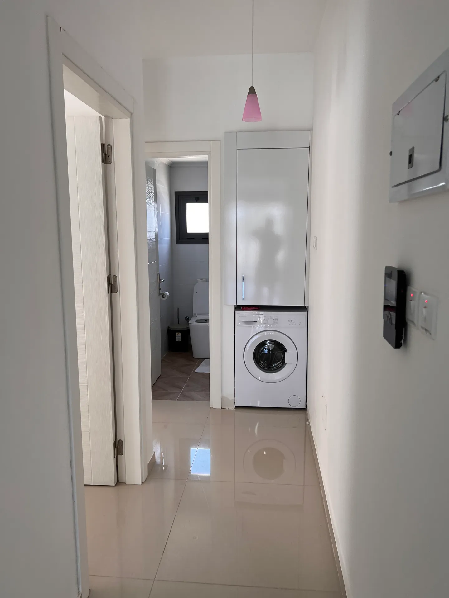 Hallway with washing machine